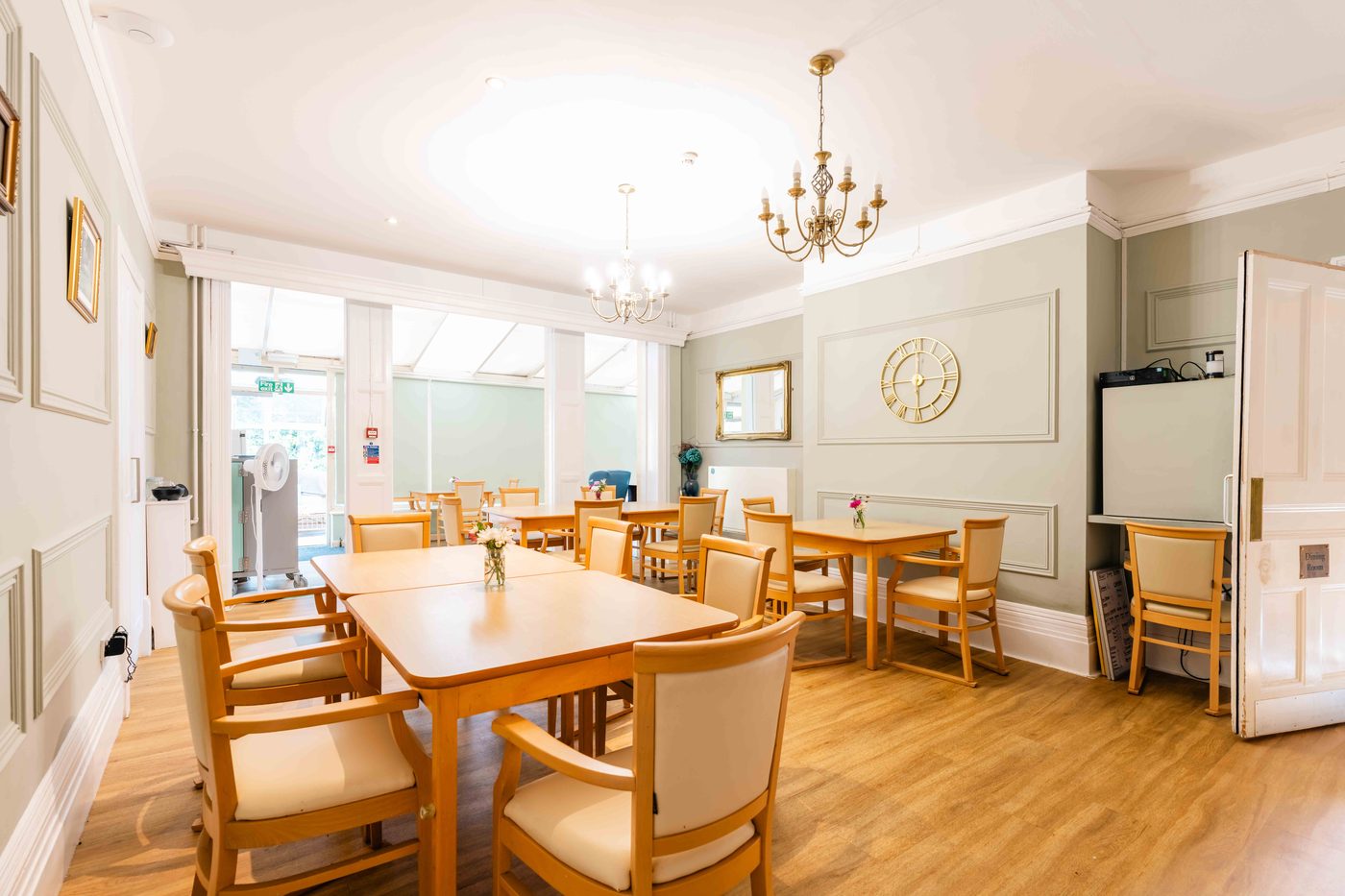 A chef-prepared meal served in the dining room