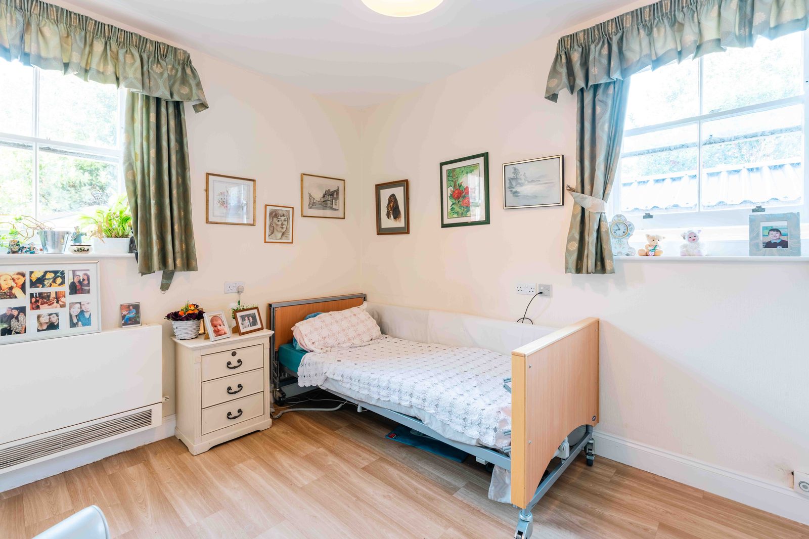 A resident's bedroom at Wraysbury House